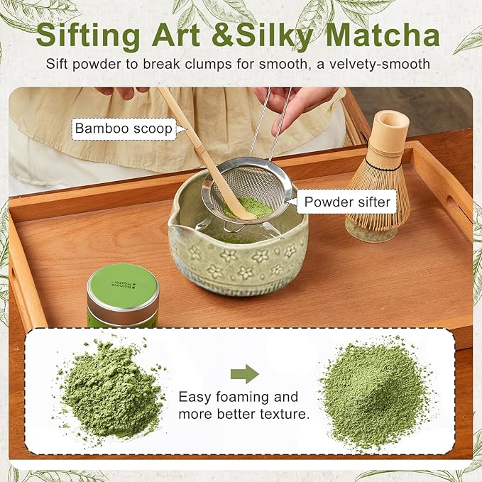 5Pcs Matcha Whisk Set, 18OZ Bowl - Image 4