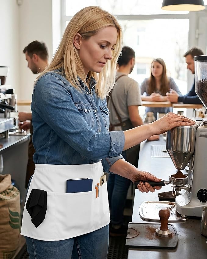 Xeoxarel Aprons with 4 Pockets 23.5'' X 11.5'' - Image 4