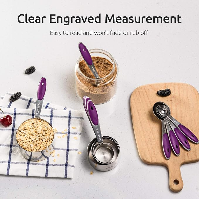 U-Taste 10 Piece Measuring Cups and Spoons Set in 18/8 Stainless Steel - Image 4