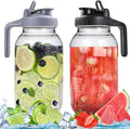 Glass Pitchers with Lid, 64OZ Leak-Proof Airtight Mason Jars, Wide Mouth Water by Scidea