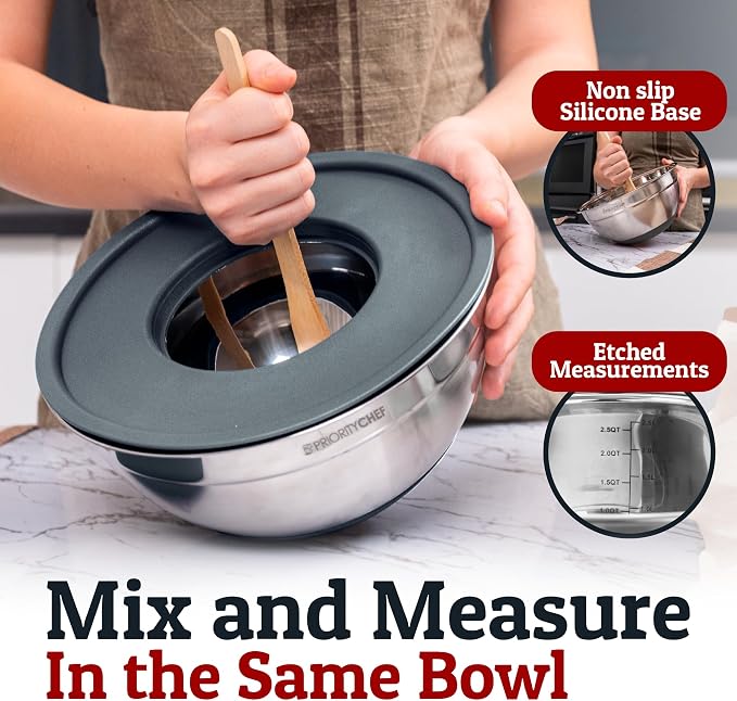 Priority Chef 6Pc Large Mixing Bowls - Image 3