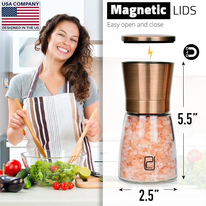 Premium Salt and Pepper Grinder Set - 6 oz - Image 3