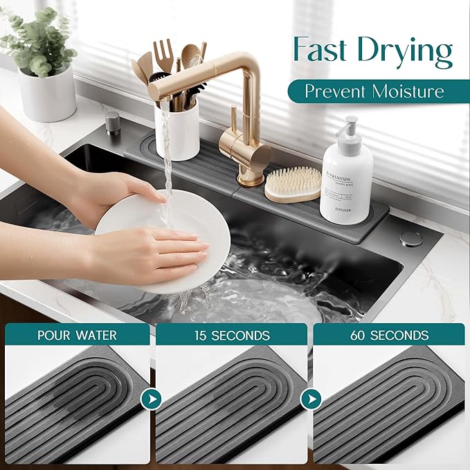 Large Faucet Mat for Kitchen Sink - Image 3