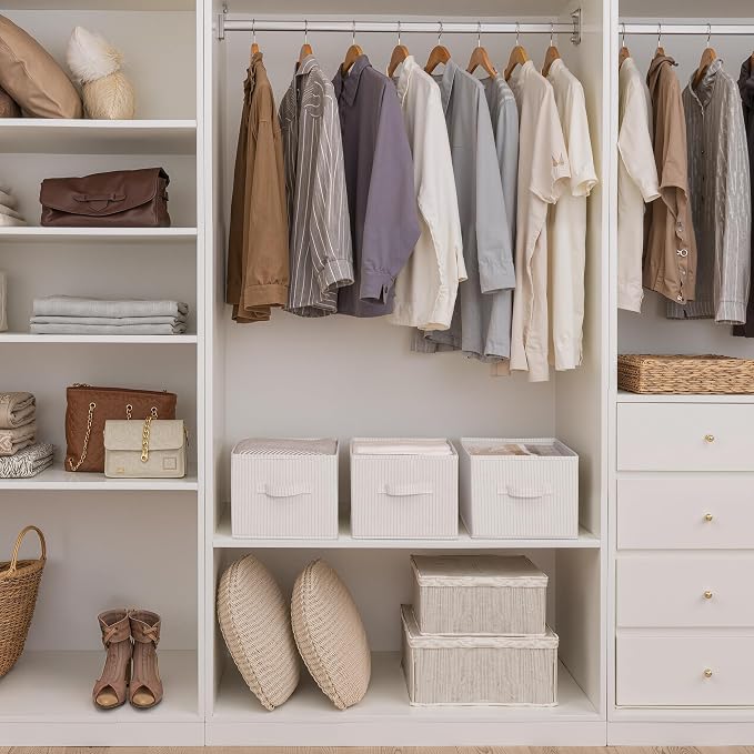 StorageWorks Foldable Shelf Organizer Bins, Closet Storage Baskets - Image 2