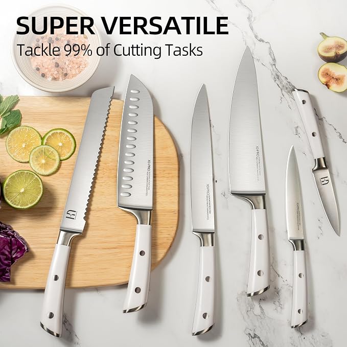 KnifeSaga Kitchen Knife Set Premium, Japanese High Carbon Stainless Steel 15 - Image 9