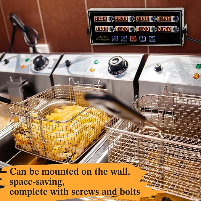 Relaxweex 1 Pack Commercial 8 Channel Digital Kitchen Timer, Wall Mount or - Image 5