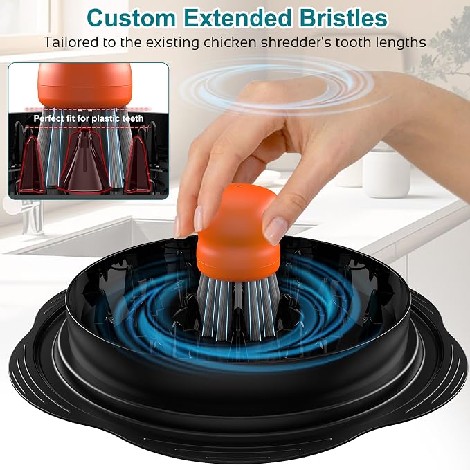 Mini Dish Brush for Cleaning Chicken Shredder, Palm Brush Dish Scrubber - Image 3