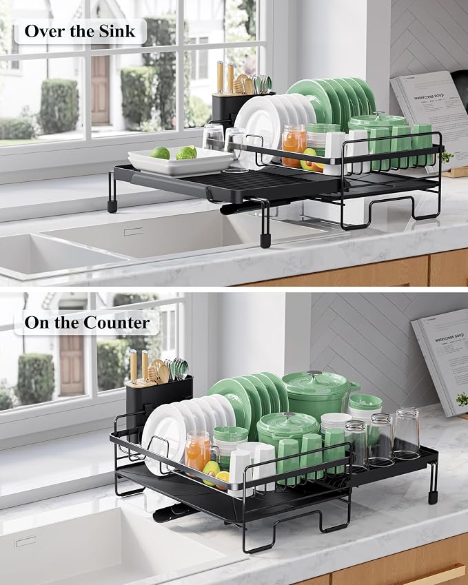 Kitsure Extendable Dish Drying Rack - Image 2