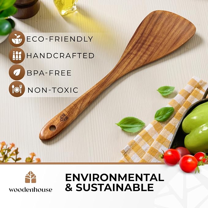 Wooden Spatula for Cooking, 12 Inch - Image 5