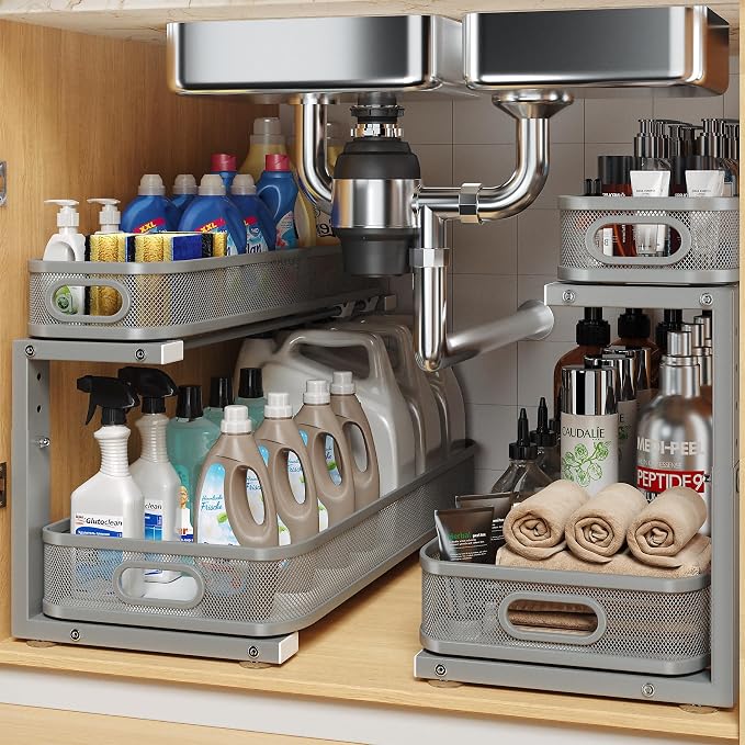 2 Pack 21.3IN-Depth Under Sink Organizer by UnderSinkOrganizer