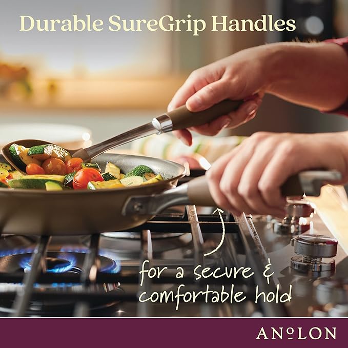 Anolon Advanced Home Hard Anodized Nonstick Frying Pan, 14.5 Inch – Large - Image 3