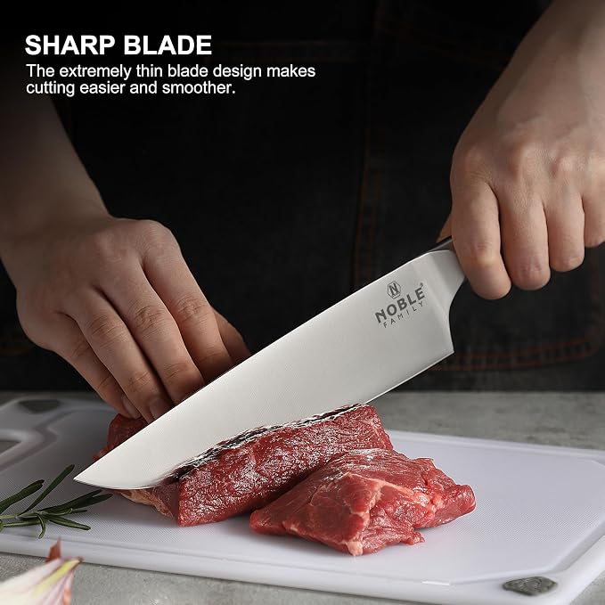 N NOBLE FAMILY In-drawer Knife Block Set, Chopping Knives Set, Stainless Steel - Image 6