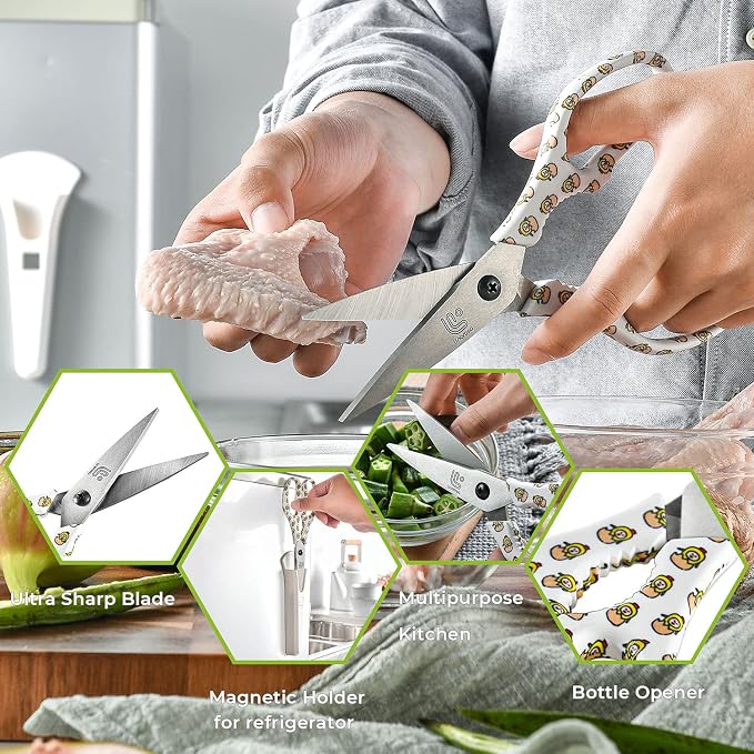 Linoroso Kitchen Scissors Heavy Duty Kitchen Shears - Image 3