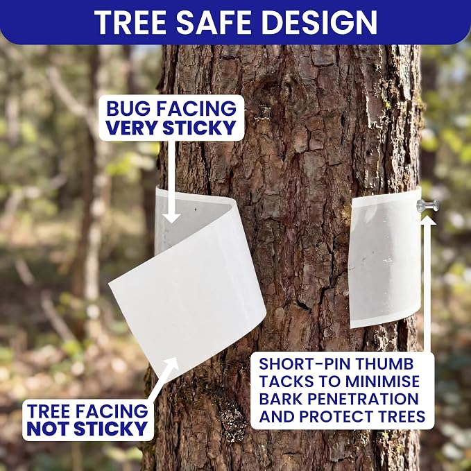Spotted Lantern Fly Trap for Trees. 3 Sticky Fly Paper Rolls - Image 8