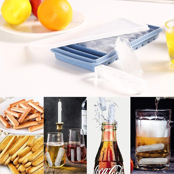 LessMo 2 PCS Ice Cube Tray, Long Ice Stick Tray Silicone - Image 6