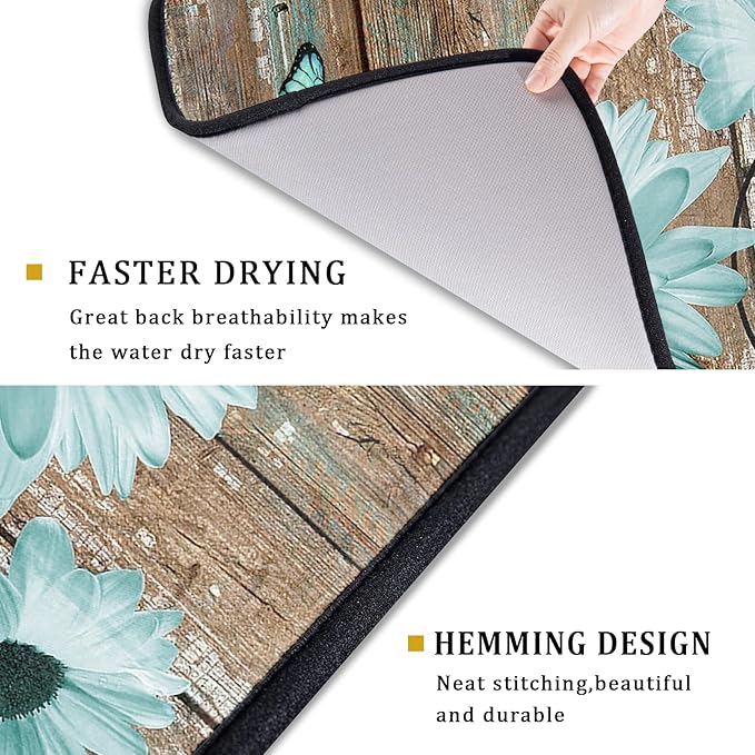 Giwawa Rustic Daisy Dish Drying Mat - Image 3