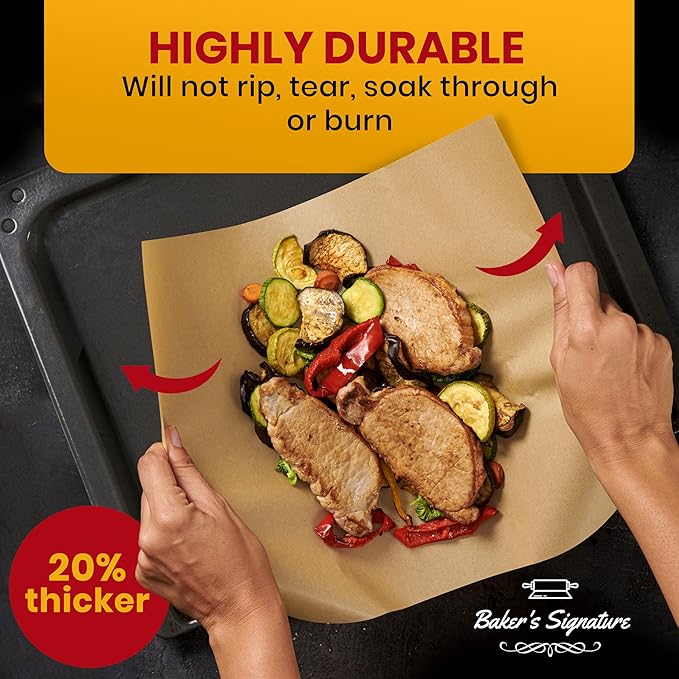 Quarter Sheet Pans 8x12 Inch Pack of 120 Parchment Paper Baking Sheets by - Image 4