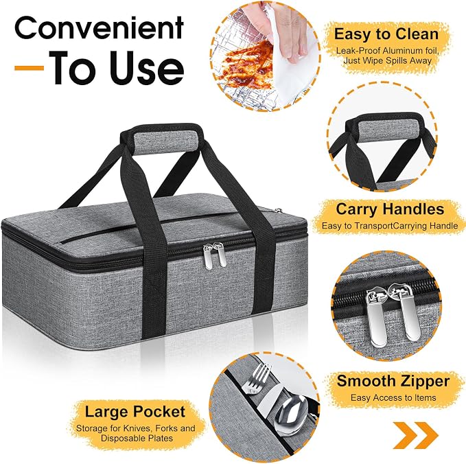 Insulated Casserole Carrier, Portable Casserole Carrier - Image 3