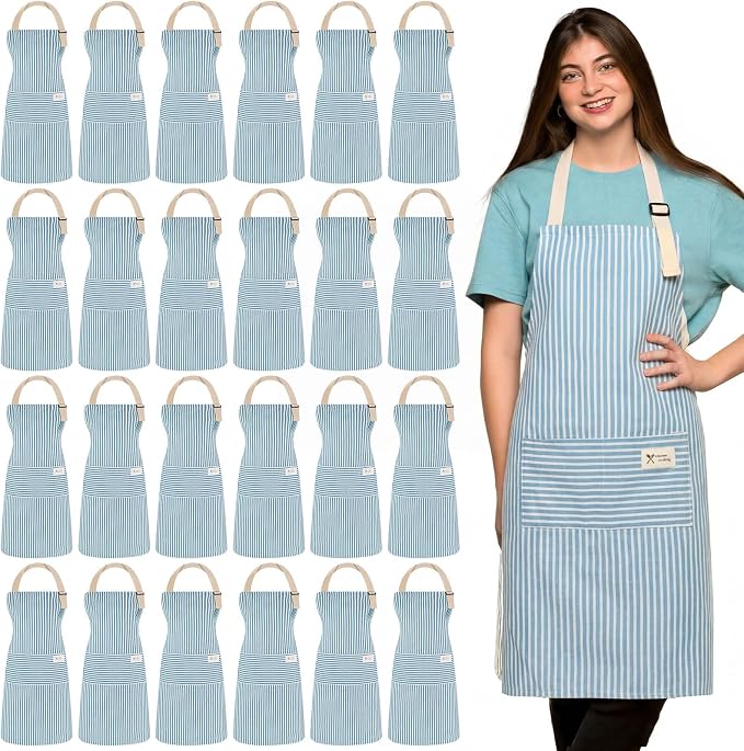 Janmercy 24 Pcs Aprons for Women Men by Janmercy