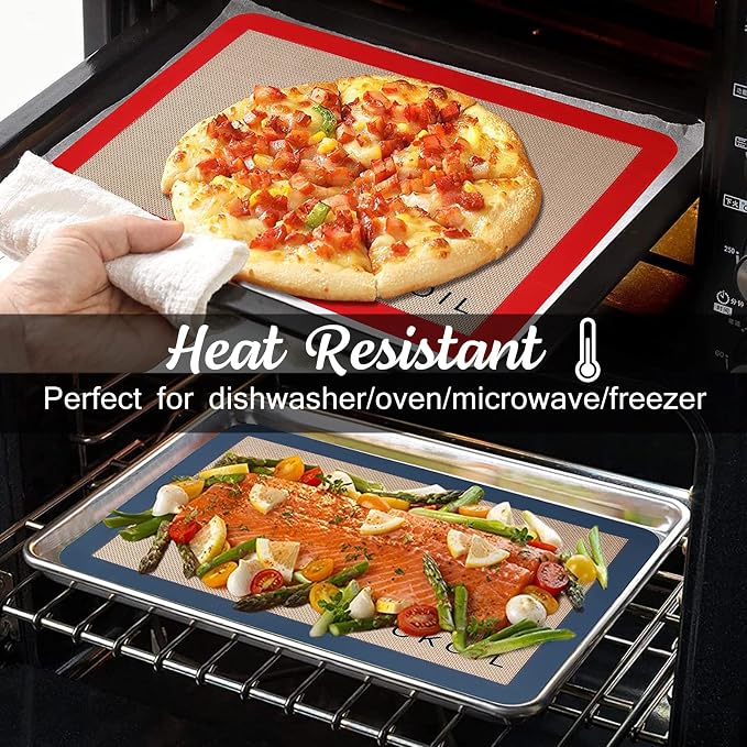 Silicone Baking Mat Large Set 4 Half Sheet-Silicone Bakeware Mat - Image 5