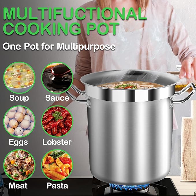 STOCKPOT Extra Large Stock Pot 100 Quart – Professional Stainless Steel Stockpot - Image 5