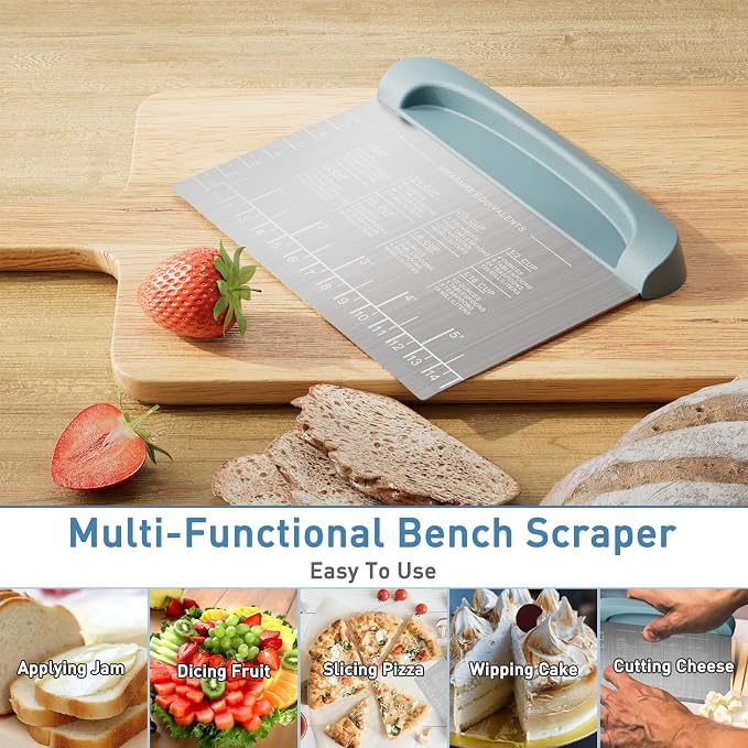 2 IN 1 Upgrade Bench Scraper, Dough Scraper - Image 3