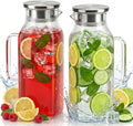 2 Pack Square Glass Pitcher by Unknown