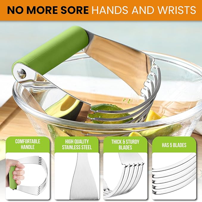 Spring Chef Large Green Dough Blender - Image 4