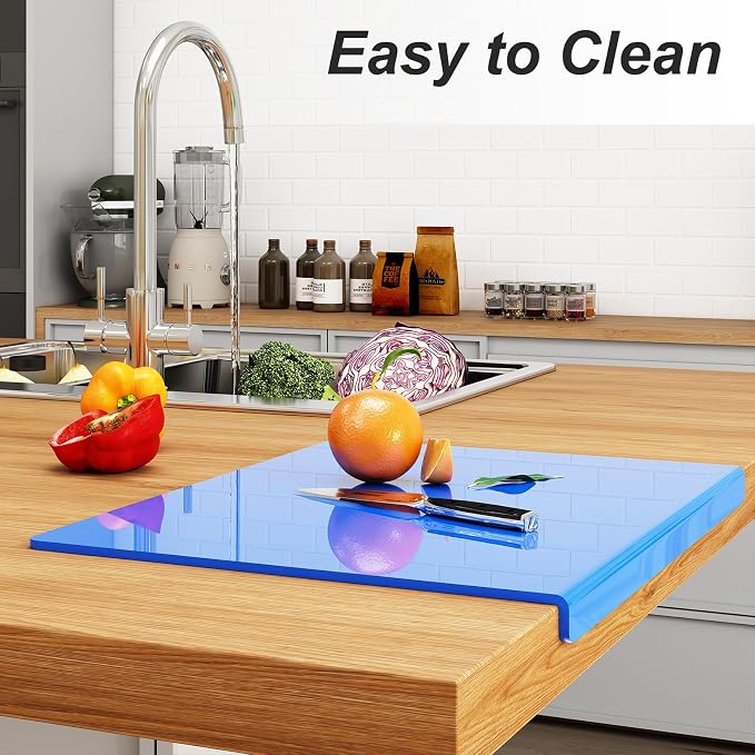 JJL Acrylic Cutting Board with Counter Lip, 16 x 12.5 Inches, and Vegetables - Image 4