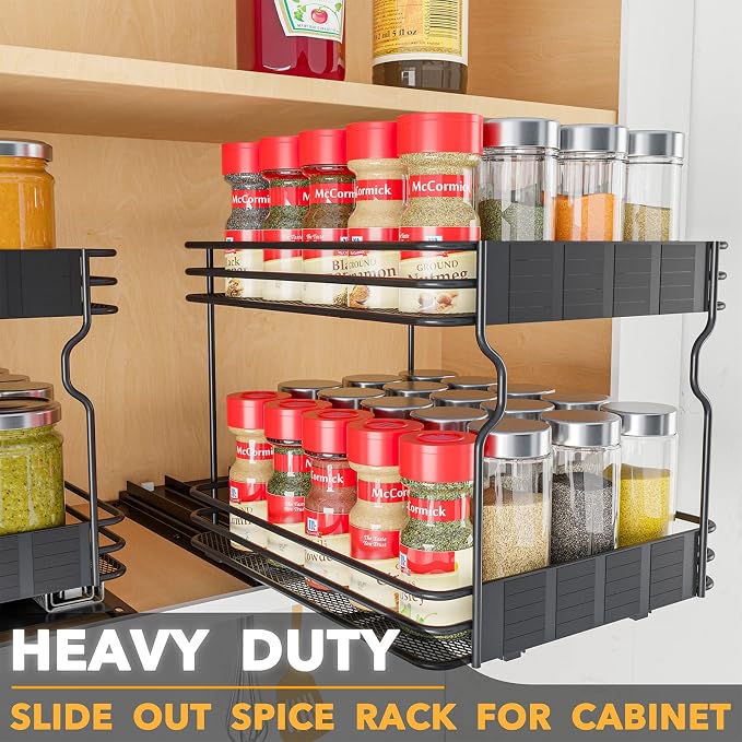 SpaceAid Pull Out Spice Rack Organizer - Image 3