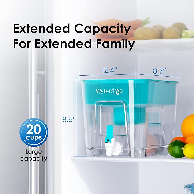 Waterdrop 200-Gallon Long-Life 40-Cup Large Water Filter Dispenser - Image 7