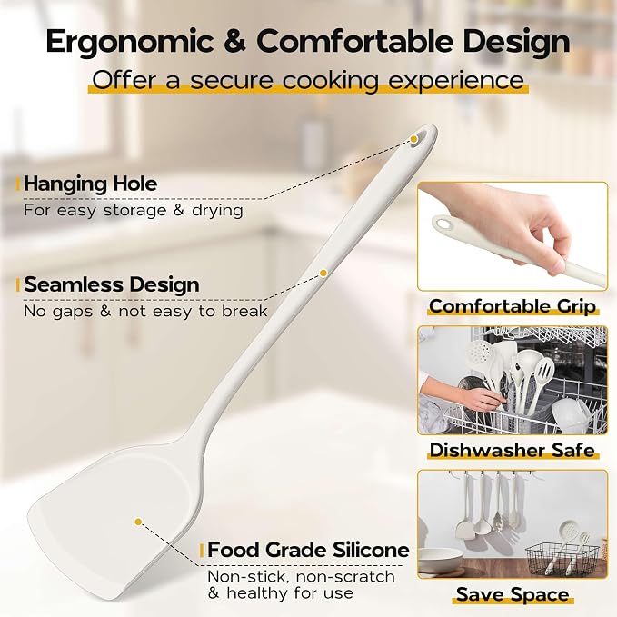 Onader Silicone Cooking Utensils Set, 6 Pieces Kitchen Utensils - Image 5