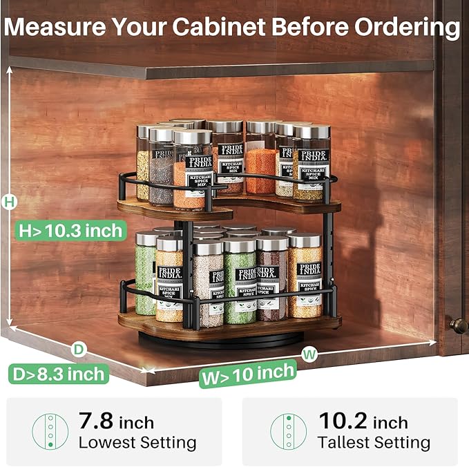 Lazy Susan Organizer Spice Rack - Image 7