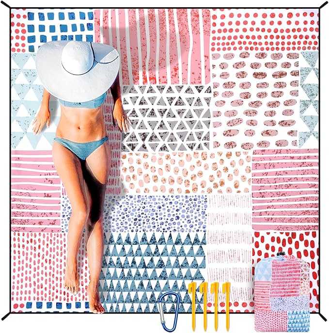 HIHOHO Beach Blanket Waterproof Sandproof Extra Large Beach Mat 79" X by HIHOHO