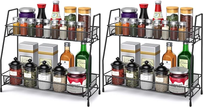 SPISPI Spice Rack Organizer for Cabinet, Bathroom Organizer Countertop by SPISPI