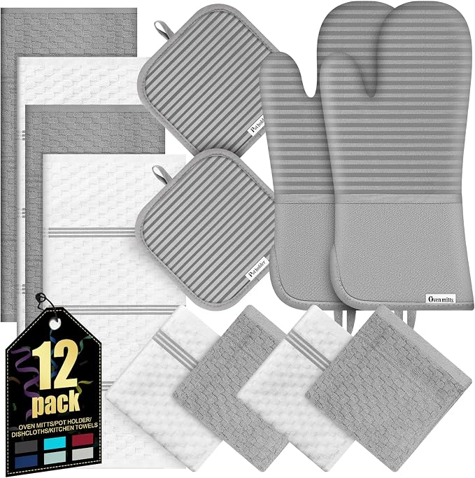 Oven Mitts Kitchen Towels and Dishcloths by KacNacPro