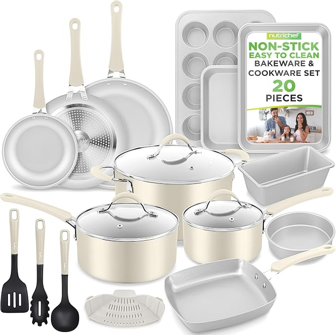 NutriChef 20-Piece Non-Stick Bakeware and Cookware Set by NutriChef%E2%84%A2Kitchen