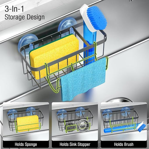 3-in-1 Kitchen Sink Caddy Organizer - Image 2
