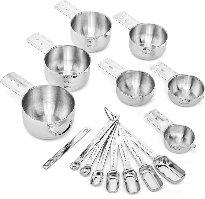 Hudson Essentials Stainless Steel Measuring Cups and Spoons Set - Image 3