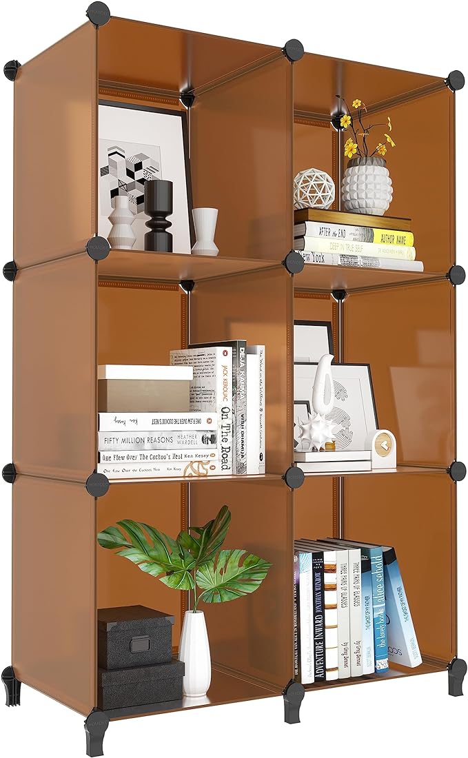 6-Cube Storage Organizer, Closet Organizer Storage Shelf Bookcase Bookshelf by DecorateYourHome