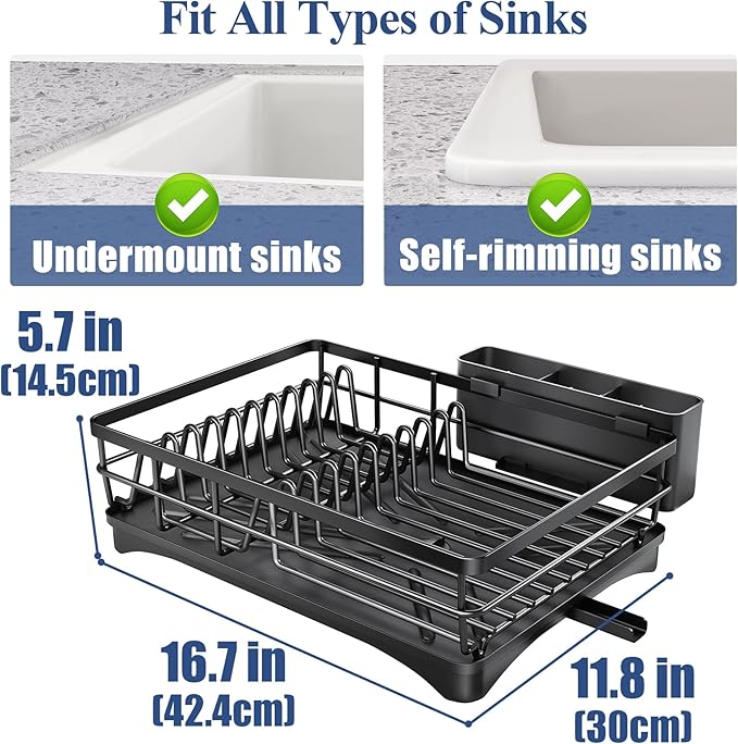 SNTD Dish Drying Rack for Kitchen Counter - Image 5
