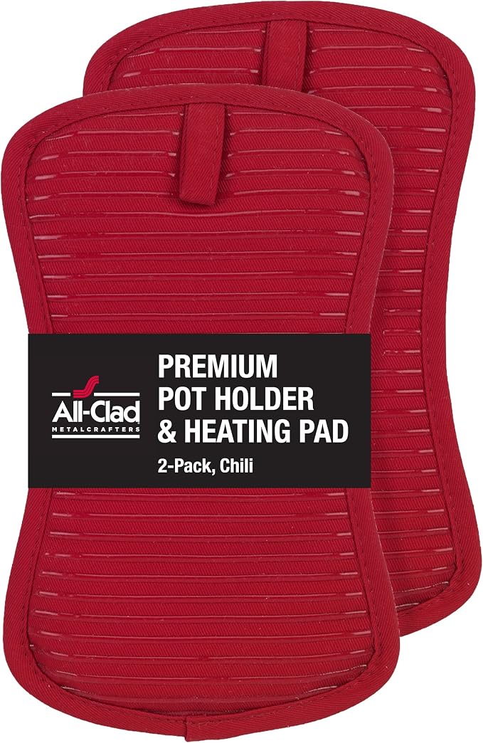 All-Clad Premium Pot Holder & Heating Pad, Heat Resistant to 500 Degrees by All-Clad