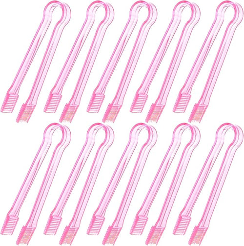 10 Pcs Plastic Buffet Serving Tongs, 6.3 Inches by Hmxpls