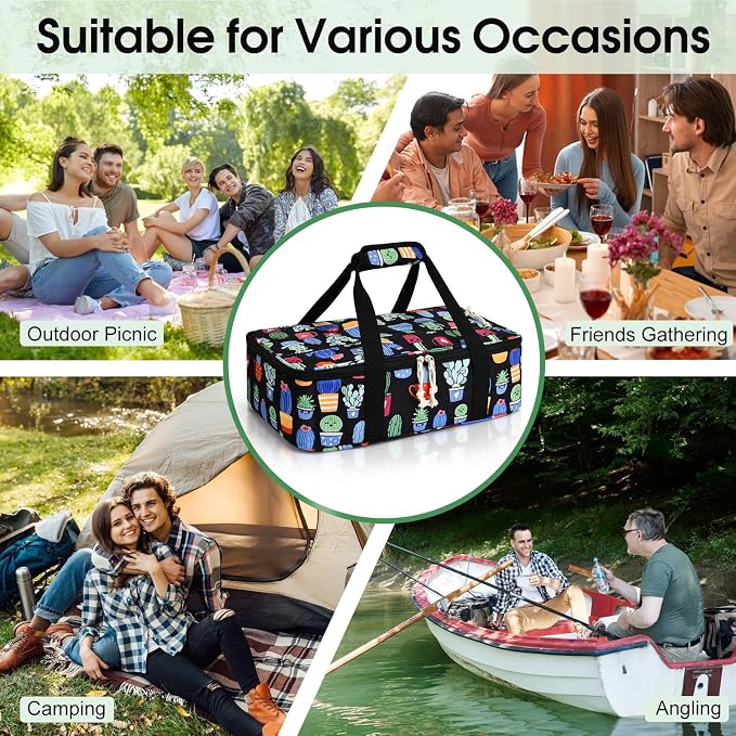 Corduroy Casserole Carrier, Insulated Lasagna Lugger - Image 5