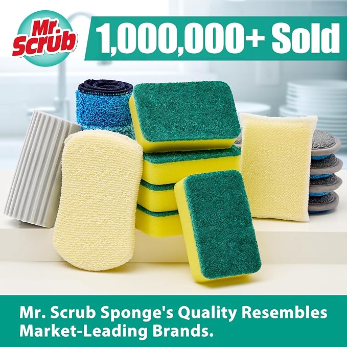 Mr. Scrub Sponges Kitchen Scrub Dish Sponge Scouring Pad, 48 Pack Cleaning - Image 6