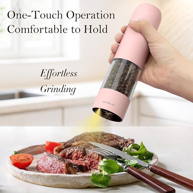 Ultrean Pepper Grinder, Rechargeable Salt and Pepper Grinder - Image 2