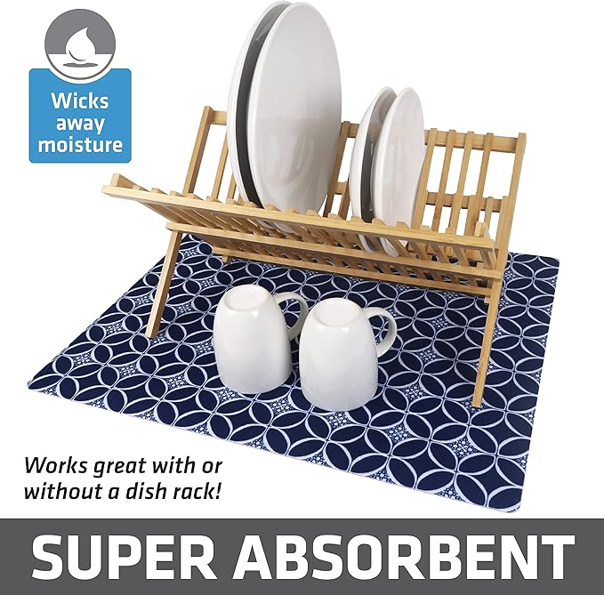 Drymate Jumbo XL Dish Drying Mat, Low-Profile, Super Absorbent, Quick Dry Fabric - Image 2