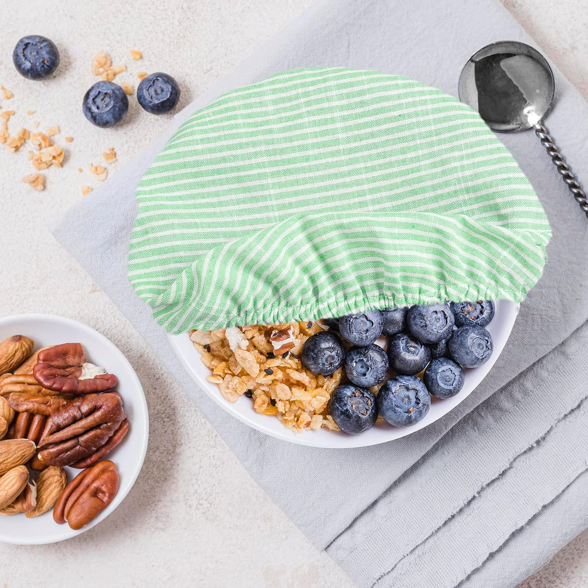 Reusable Bowl Covers, 5 Size Stretch Cloth Bowl Covers for Bread