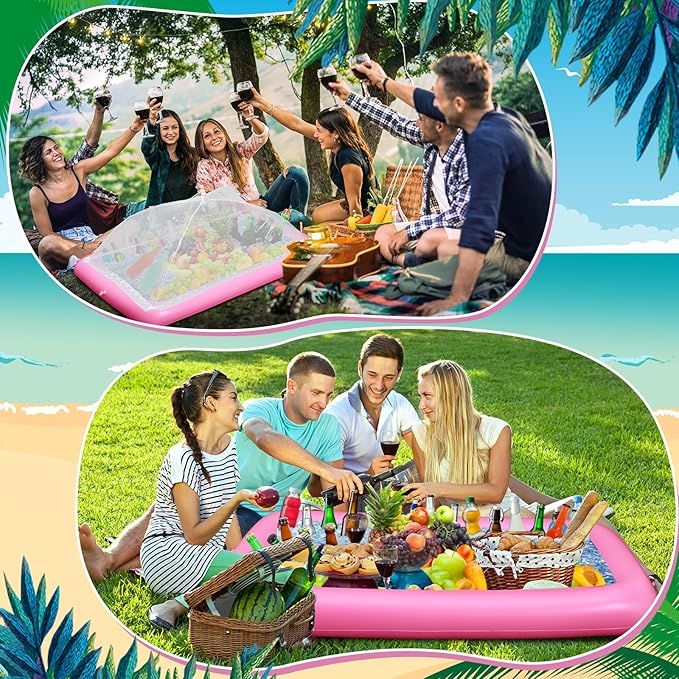 Leitee 3 Pcs Inflatable Serving Bar Kit Includes Salad Buffet Tray - Image 6