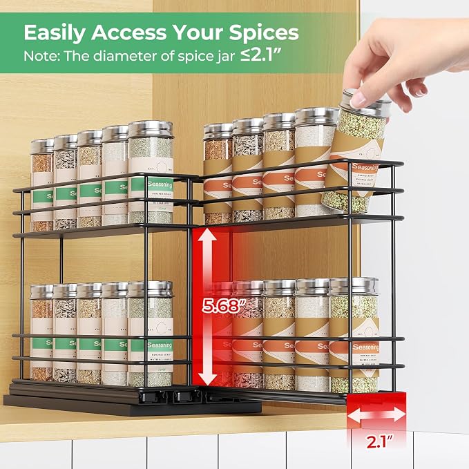 Mystozer Pull Out Spice Rack Organizer - Image 6
